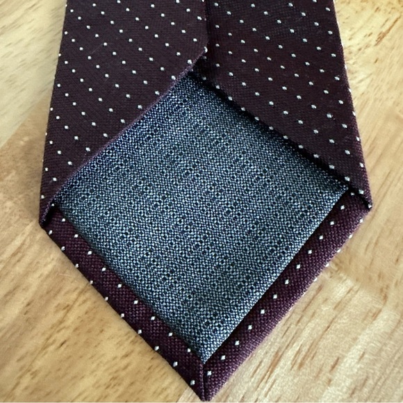 Kenneth Cole ‘Awearness’ Men’s Neck Tie Dress Maroon Dot Workwear - Picture 4 of 7